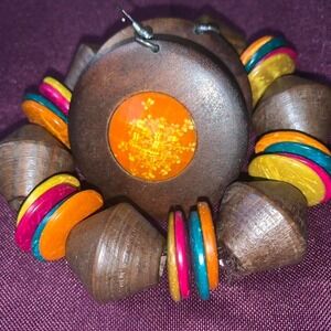 Wood Bracelet/Earring Set